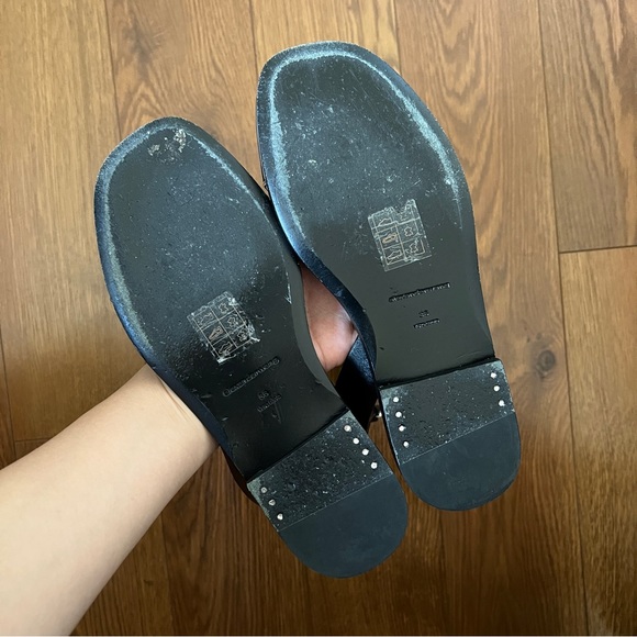 ALEXANDER WANG Sora Halo Flat Leather Sandals in Black - Picture 8 of 9